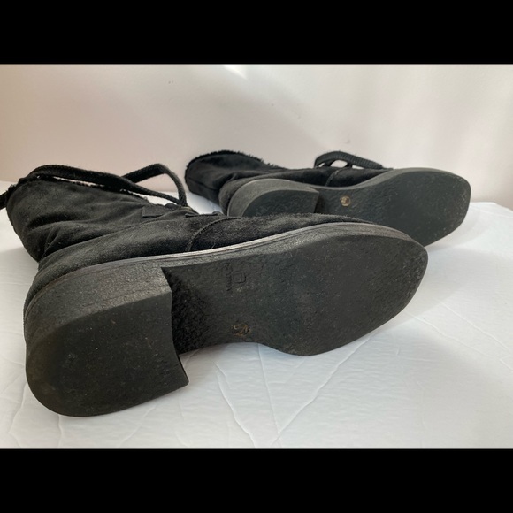 Browns women’s Suede Boots lace up Black - Picture 8 of 13